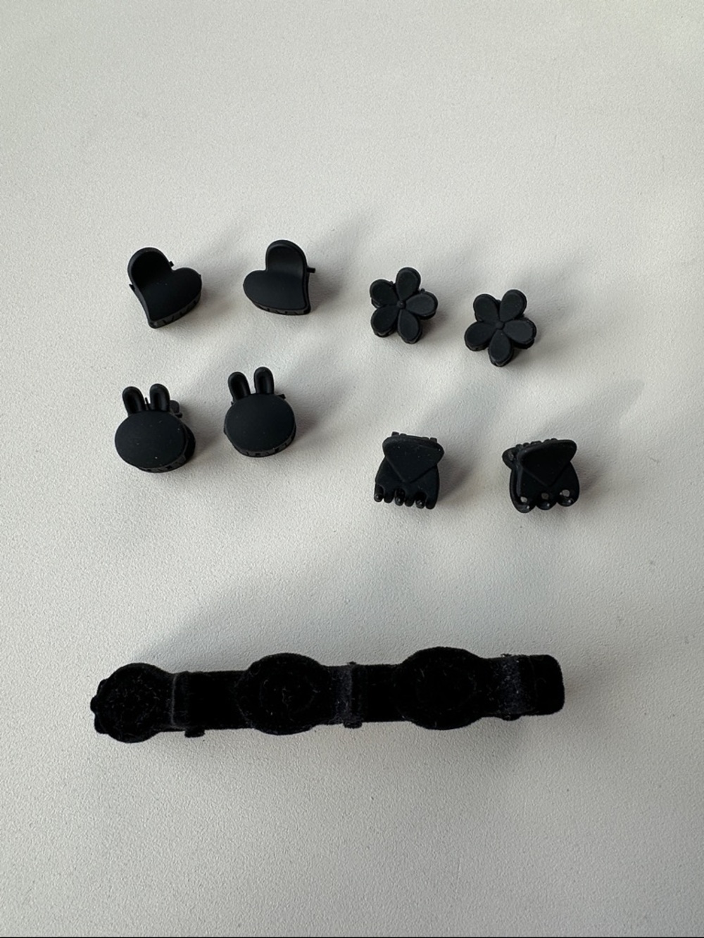 🎀Black Mini Hair Clip Set